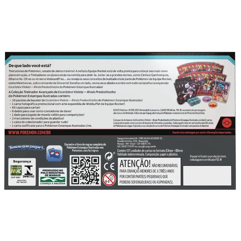 Box Treinador Avançado Pokémon Rivais Predestinados - Copag - Deck